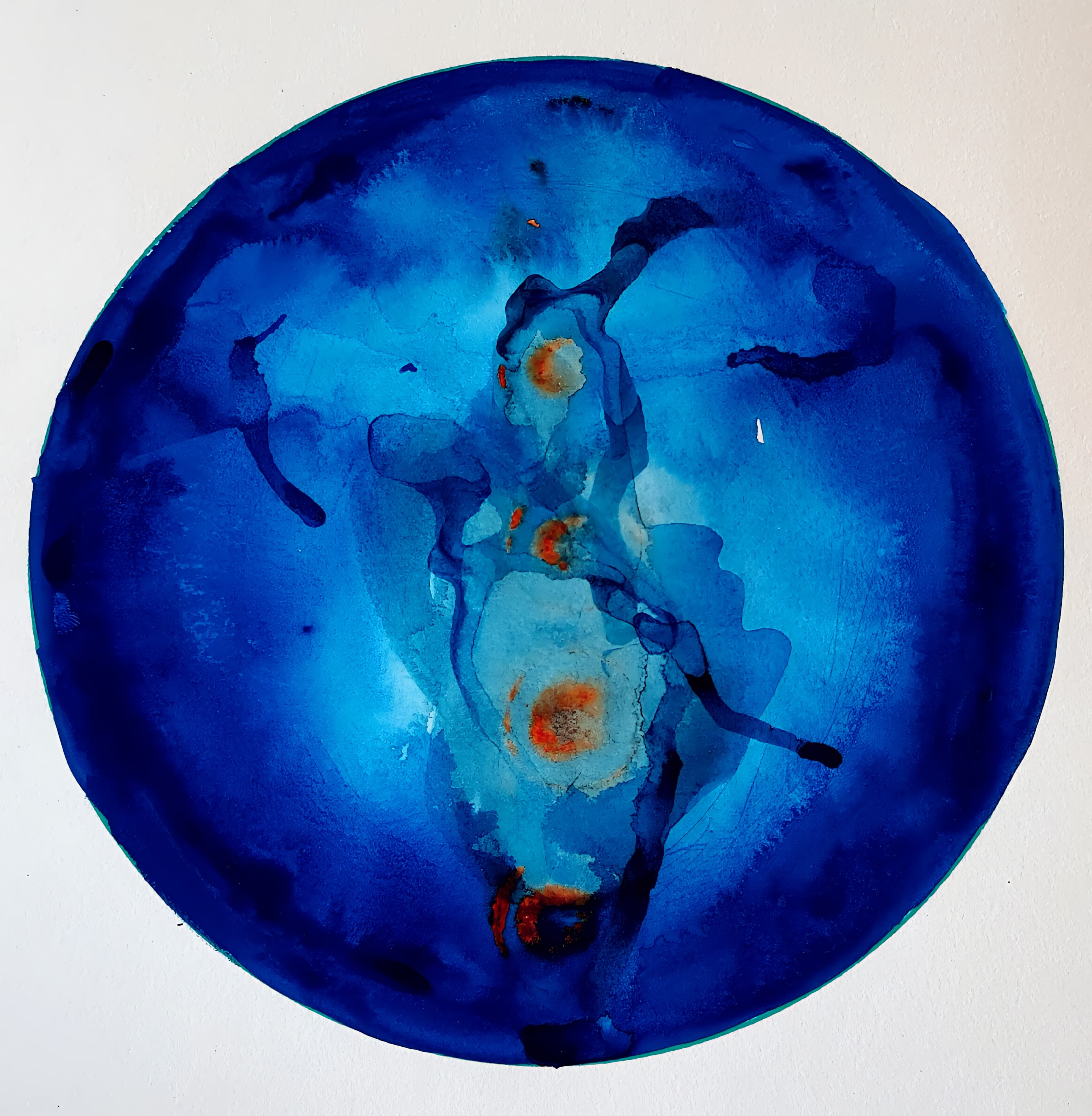 Blue Sphere with Burning Core